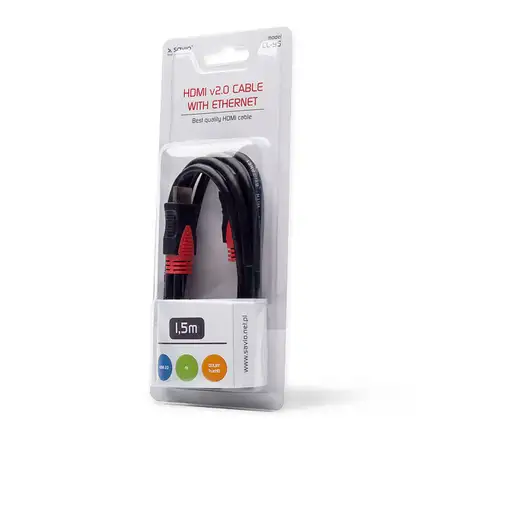 Savio CL-95 cable HDMI 1,5 m HDMI tipo A (Estándar) Negro