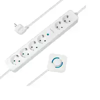 LogiLink LPS271 base múltiple 1,5 m 6 salidas AC Interior Blanco