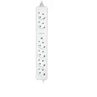 LogiLink LPS271 base múltiple 1,5 m 6 salidas AC Interior Blanco