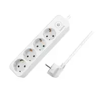 LogiLink LPS245 base múltiple 1,5 m 4 salidas AC Interior Blanco