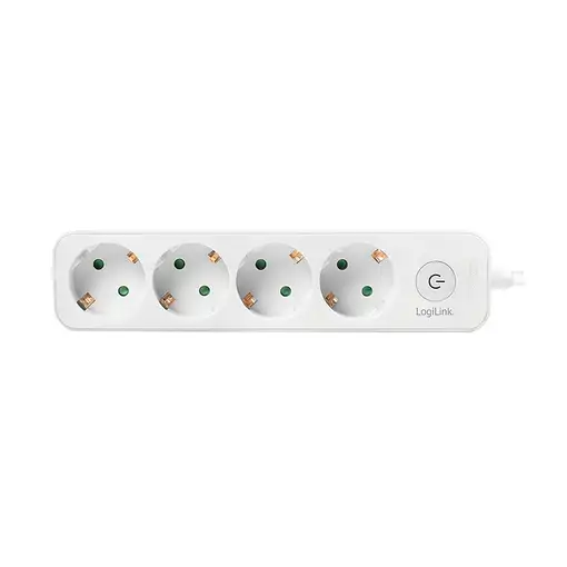 LogiLink LPS245 base múltiple 1,5 m 4 salidas AC Interior Blanco