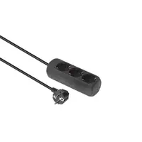 Microconnect GRU003B-WOS base múltiple 1,5 m 3 salidas AC Interior Negro