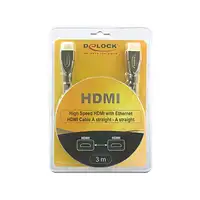 DeLOCK 3m HDMI AM/AM cable HDMI HDMI tipo A (Estándar) Negro
