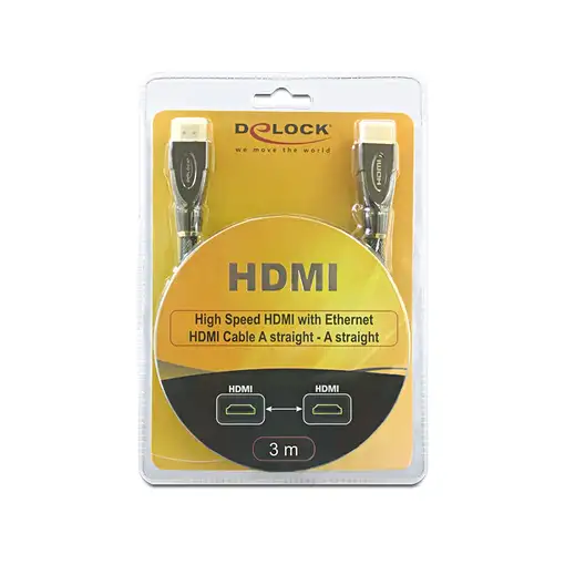 DeLOCK 3m HDMI AM/AM cable HDMI HDMI tipo A (Estándar) Negro