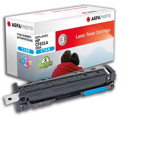 AgfaPhoto APTHPCF531AE cartucho de tóner 1 pieza(s) Compatible Cian