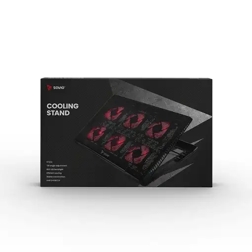 Savio Laptop cooling pad 6 backlit fans 2000 RPM COS-01 almohadilla fría 43,9 cm (