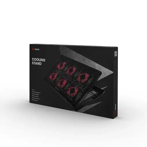 Savio Laptop cooling pad 6 backlit fans 2000 RPM COS-01 almohadilla fría 43,9 cm (