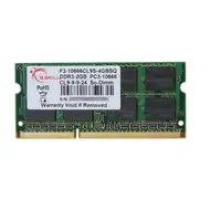 G.Skill F3-10666CL9S-4GBSQ módulo de memoria 4 GB 1 x 4 GB DDR3 1333 MHz