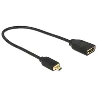 DeLOCK 0.2m, HDMI-A/HDMI Micro-D cable HDMI 0,2 m HDMI tipo D (Micro) HDMI tipo A