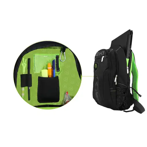 KeepOut BK7G mochila Negro, Verde Nylon