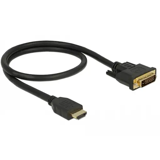 DeLOCK 85651 adaptador de cable de vídeo 0,5 m HDMI tipo A (Estándar) DVI Negro