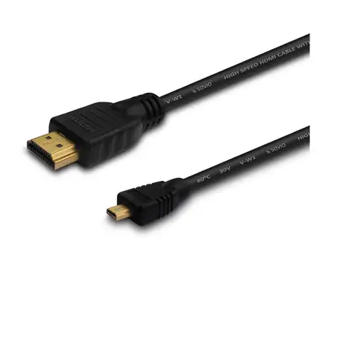 Savio CL-39 cable HDMI 1 m HDMI tipo A (Estándar) HDMI tipo D (Micro) Negro