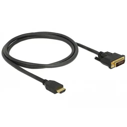 DeLOCK 85652 adaptador de cable de vídeo 1 m HDMI tipo A (Estándar) DVI Negro