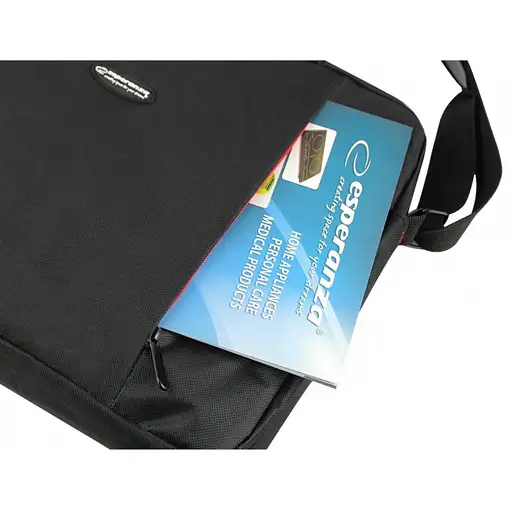 Esperanza SALERNO 39,6 cm (15.6") Maletín Toploader Negro, Rojo