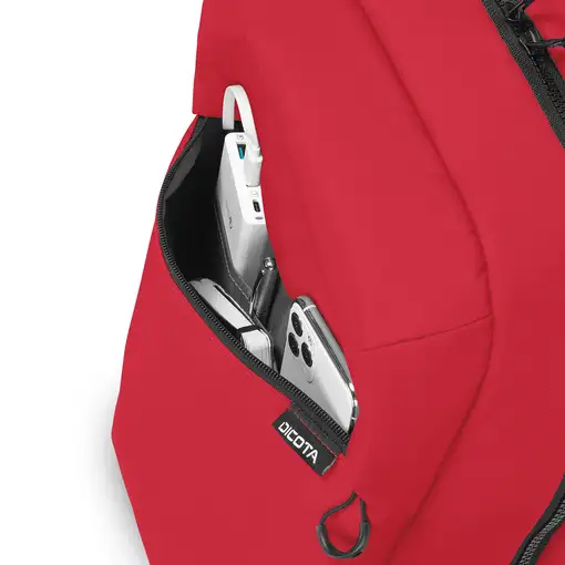 DICOTA D32121-RPET mochila Mochila informal Rojo Poliéster, Tereftalato de polieti
