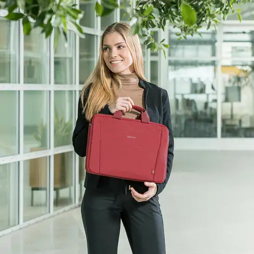 DICOTA Eco Slim Case BASE 35,8 cm (14.1") Maletín Rojo