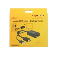 DeLOCK 0.245m HDMI+USB2.0-A/DisplayPort 0,254 m HDMI + USB Negro