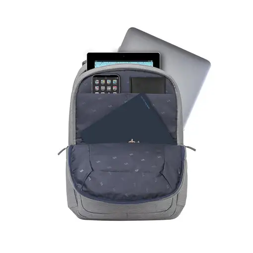 Rivacase 7760 39,6 cm (15.6") Funda tipo mochila Gris