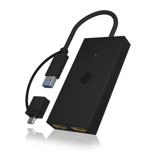 ICY BOX IB-SPL1029AC Adaptador gráfico USB 3840 x 2160 Pixeles Negro