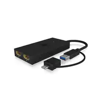 ICY BOX IB-SPL1029AC Adaptador gráfico USB 3840 x 2160 Pixeles Negro