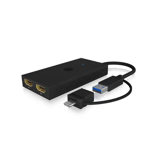 ICY BOX IB-SPL1029AC Adaptador gráfico USB 3840 x 2160 Pixeles Negro