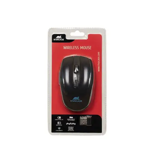 Rivacase 8038 + WIRELESS MOUSE 39,6 cm (15.6") Maletín Negro