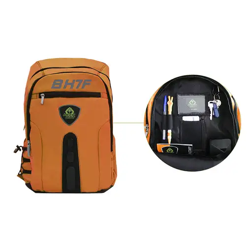 KeepOut BK7F mochila Negro, Naranja Imitación piel, Nylon