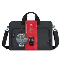 Rivacase Regent 8058 43,9 cm (17.3") Bandolera Negro, Cian