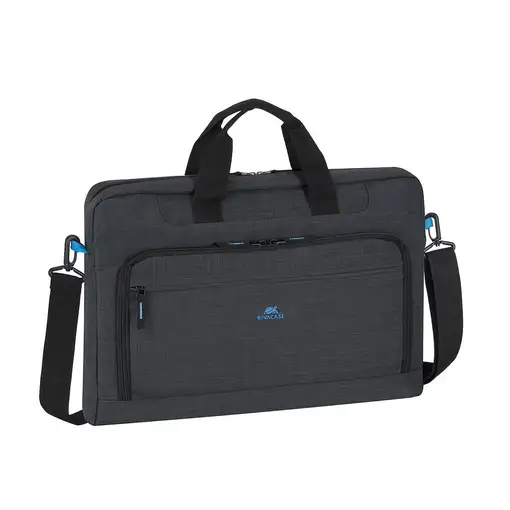 Rivacase Regent 8058 43,9 cm (17.3") Bandolera Negro, Cian