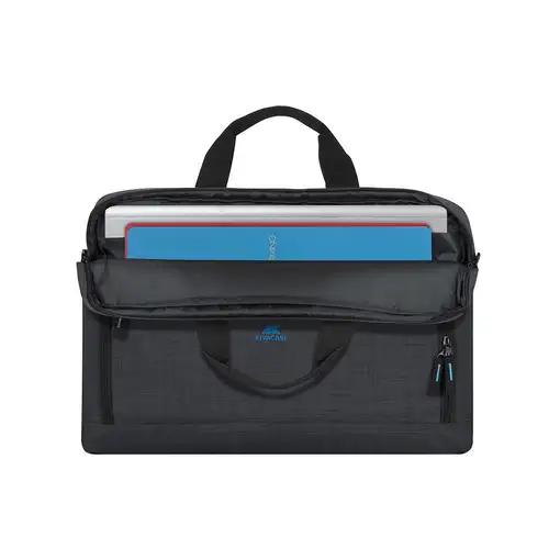 Rivacase Regent 8058 43,9 cm (17.3") Bandolera Negro, Cian