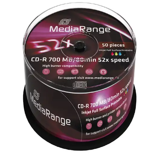 MediaRange MR208 CD en blanco CD-R 700 MB 52x 50 pieza(s)