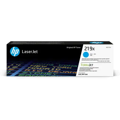HP Cartucho de Tóner Original LaserJet 219X de alta capacidad cian