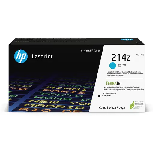 HP Cartucho de tóner Original LaserJet 214Z de ultra alta capacidad cian