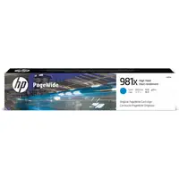 HP Cartucho original PageWide 981X cian de alto rendimiento