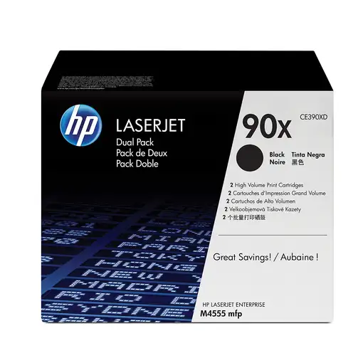HP Pack de ahorro de 2 cartuchos de tóner original LaserJet 90X de alta capacidad