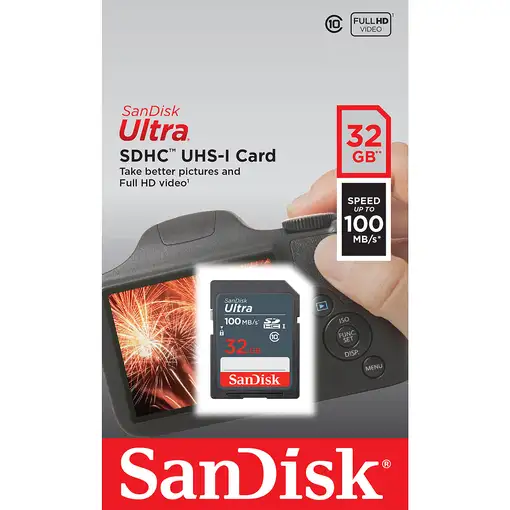 SanDisk Ultra 32GB SDHC Mem Card 100MB/s UHS-I Clase 10