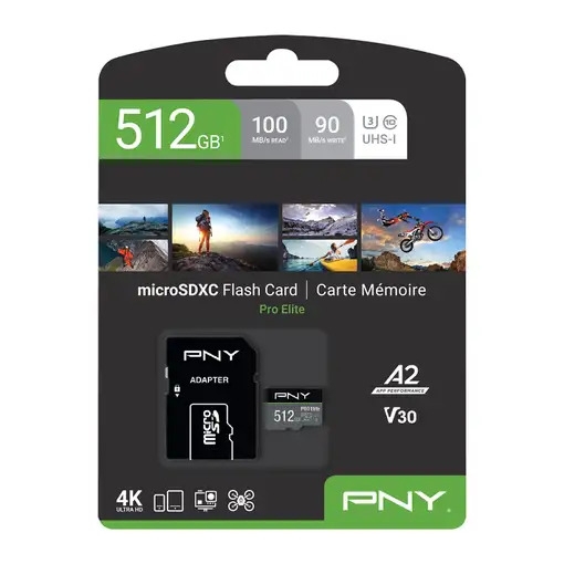 PNY PRO Elite microSDXC 512GB Clase 10