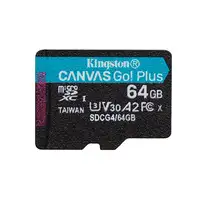 Kingston Technology 64GB microSDXC Canvas Go Plus Gen4 200R A2 U3 Paquete individu
