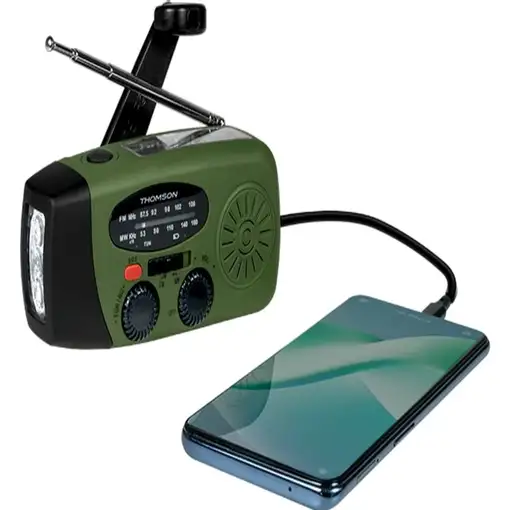 Radio Solar de Emergencia,Powerbank,SOS,Doméstica/Camping Thomson RT260