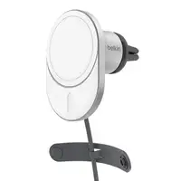 Belkin BoostCharge Pro Smartphone Plata, Blanco USB Cargador inalámbrico Carga ráp