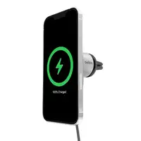 Belkin BoostCharge Pro Smartphone Plata, Blanco USB Cargador inalámbrico Carga ráp