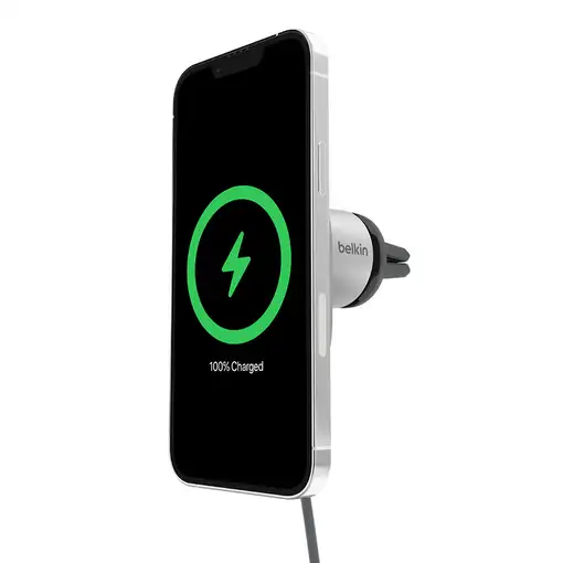 Belkin BoostCharge Pro Smartphone Plata, Blanco USB Cargador inalámbrico Carga ráp
