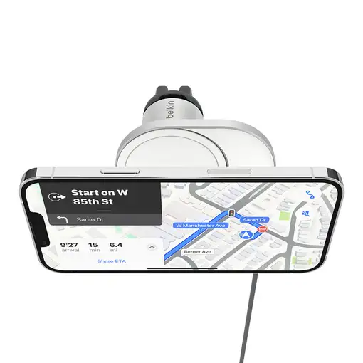 Belkin BoostCharge Pro Smartphone Plata, Blanco USB Cargador inalámbrico Carga ráp