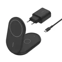 Belkin BoostCharge Auriculares, Smartphone Negro USB Cargador inalámbrico Carga rá