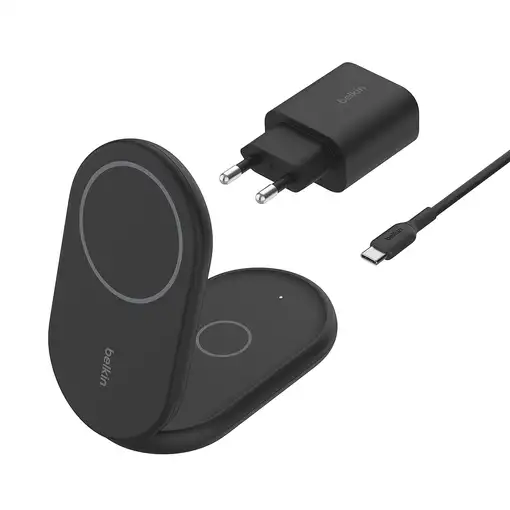 Belkin BoostCharge Auriculares, Smartphone Negro USB Cargador inalámbrico Carga rá