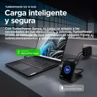 Motorola TurboPower 125W Duo Charger Universal Negro Corriente alterna Carga rápid