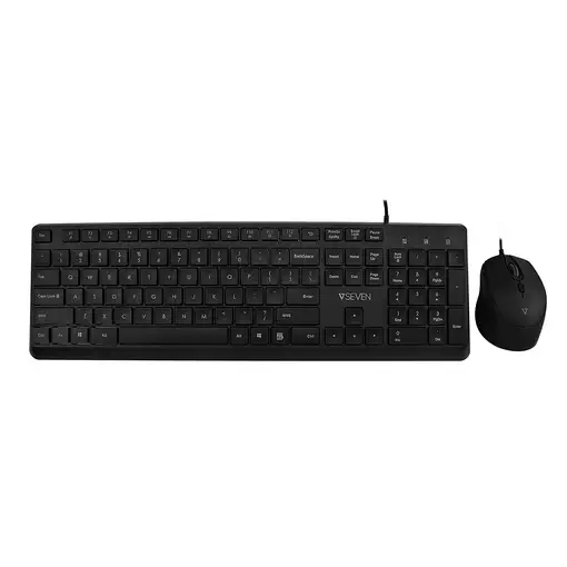 V7 Combo de ratón y teclado con USB CKU350US, diseño de EE. UU.