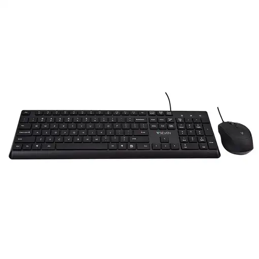 V7 Combo de ratón y teclado con USB CKU350US, diseño de EE. UU.