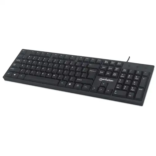 Manhattan 179324 teclado Oficina USB QWERTY Inglés Negro