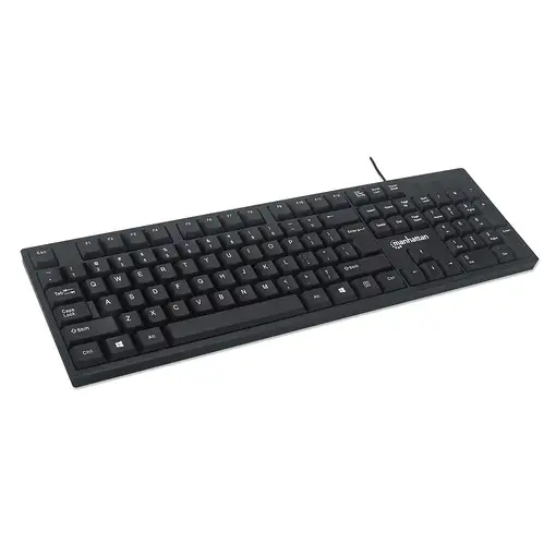 Manhattan 179324 teclado Oficina USB QWERTY Inglés Negro